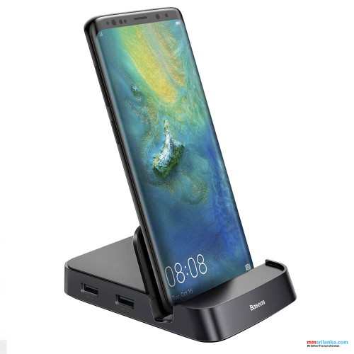 Baseus Mate Docking Type-C Mobile Phone Intelligent HUB Docking Station (Type C to USB3.0 *1 /  USB2.0*2 / HDMI4K*1 / SD / Micro SD / Type C PD) 